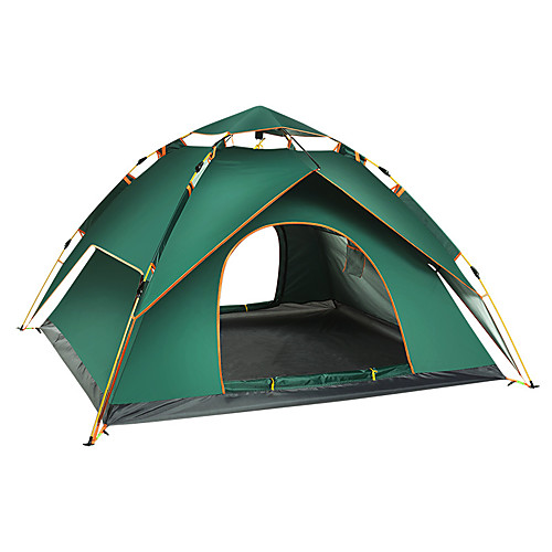 

4 person Automatic Tent Outdoor Lightweight Rain Waterproof Ultraviolet Resistant Double Layered Camping Tent 2000-3000 mm for Camping / Hiking Outdoor Nylon Polyester Taffeta