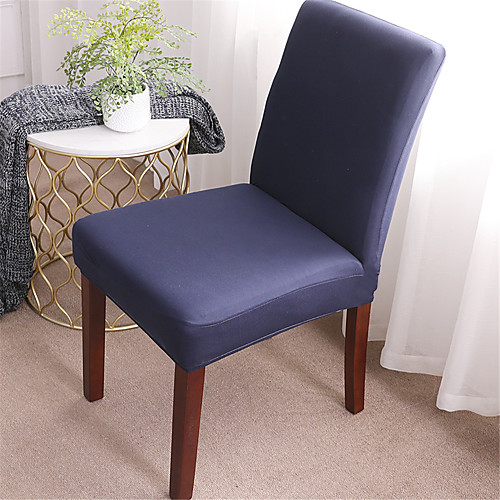

Solid Soft High Stretch Chair Cover Stretch Removable Washable Dining Room Chair Protector Slipcovers Home Decor Dining Room Seat Cover