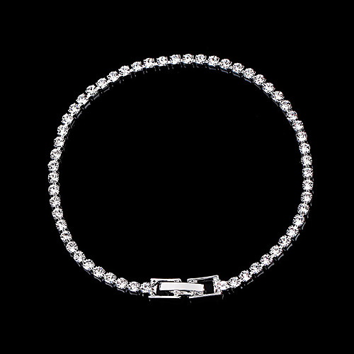 

Women's Tennis Bracelet Bracelet Classic Princess Simple Luxury Classic Fashion Elegant Imitation Diamond Bracelet Jewelry Silver For Wedding Party Engagement Gift Daily