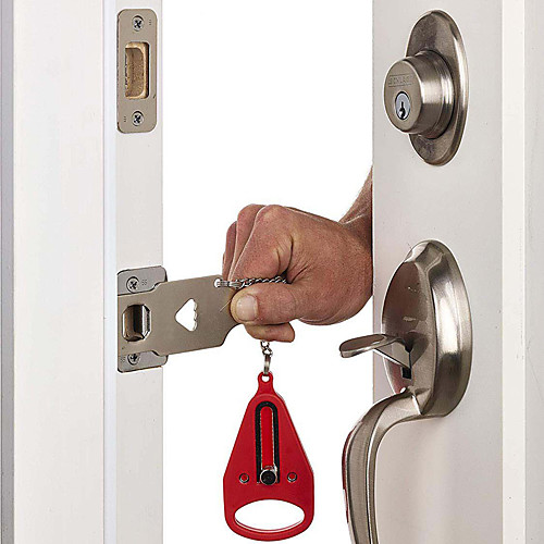 

Portable Door Lock Travel Hotel Door Stopper Self-Defense Door lock Anti Theft Hardware Security School Lockdown Lock