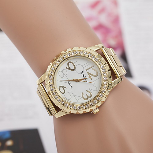 

Women's Dress Watch Quartz Stainless Steel Imitation Diamond Analog Classic - Gold Silver Pink