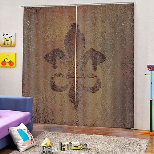 

3D Print Privacy Two Panels Curtain Living Room Curtains