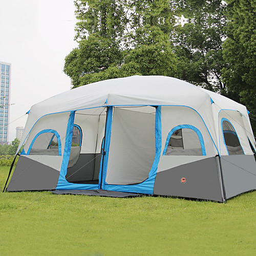 

Shamocamel 8 person Cabin Tent Family Tent Outdoor Waterproof Portable Breathable Double Layered Automatic Instant Cabin Camping Tent Two Rooms 2000-3000 mm for Camping / Hiking Fishing Climbing