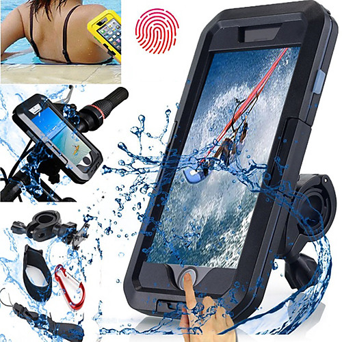 

Bike Phone Mount Touch Screen Waterproof High Impact for Swimming Diving Motorcycle ABS iPhone X iPhone 8 8 Plus iPhone 6 plus Cycling Bicycle Black