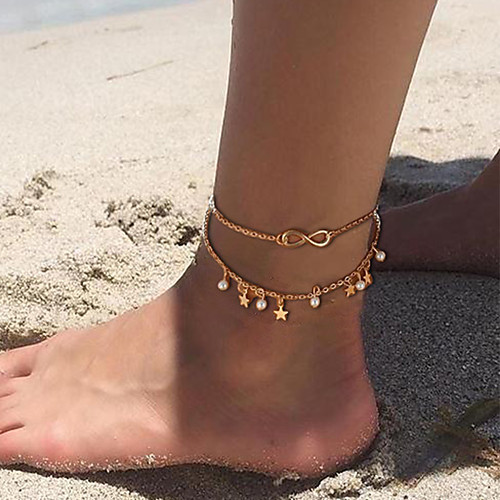 

Ankle Bracelet Women's Body Jewelry For Party Daily Alloy Gold