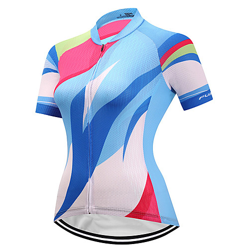 

Fastcute Women's Short Sleeve Cycling Jersey Navy Blue Rainbow Bike Jersey Top Mountain Bike MTB Road Bike Cycling Breathable Quick Dry Moisture Wicking Sports Clothing Apparel / Stretchy