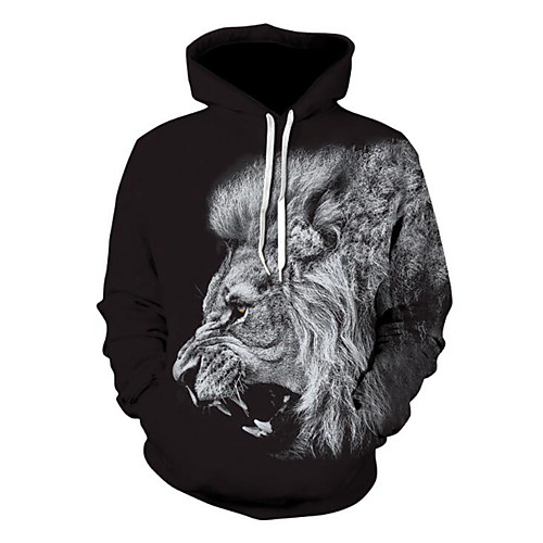 

Men's Hoodie 3D Hooded Casual Streetwear Hoodies Sweatshirts Black