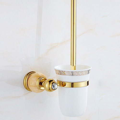 

Toilet Brush Holder Creative / Multifunction Contemporary Brass 1pc Wall Mounted