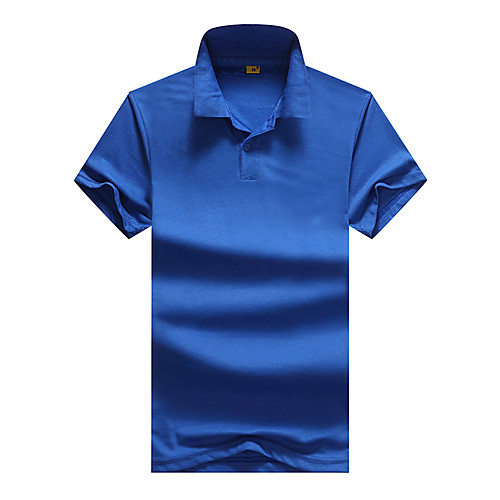 

Men's Solid Colored Polo Daily Work White / Black / Red / Yellow / Fuchsia / Royal Blue / Gray / Light Blue