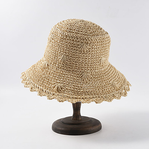 

Straw Hats with Solid 1 Piece Casual / Daily Wear Headpiece