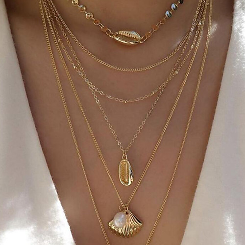 

Women's Necklace Layered Necklace Chrome Gold 56 cm Necklace Jewelry 1pc For Daily School Street Holiday Festival