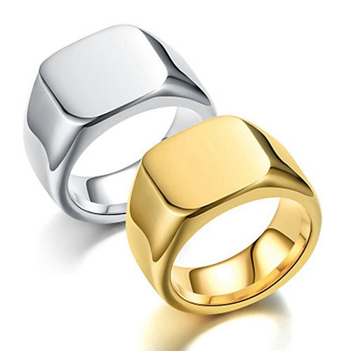 

Men's Band Ring Ring Tail Ring 1pc Gold Silver Stainless Steel Titanium Steel Circular Vintage Basic Fashion Gift Daily Jewelry Cool