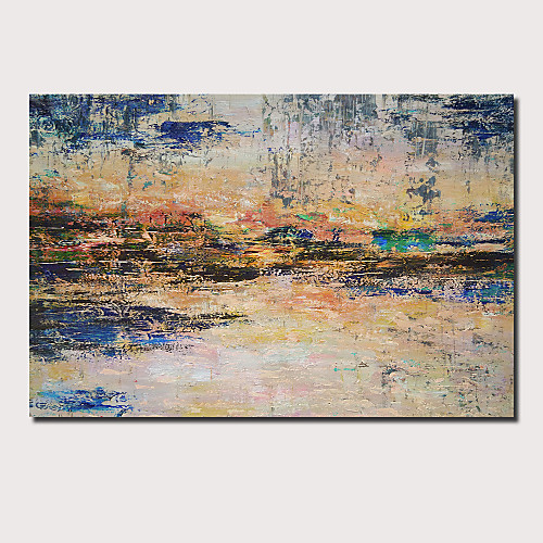 

Oil Painting Hand Painted Horizontal Panoramic Abstract Landscape Comtemporary Modern Stretched Canvas