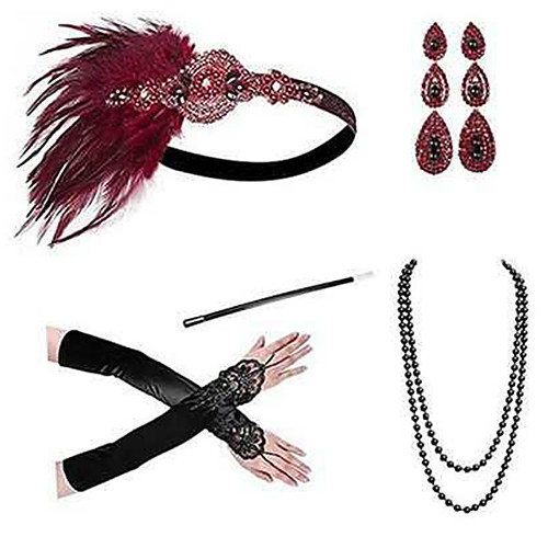 

Headbands Earrings Pearl Necklace Costume Accessory Sets Outfits 1920s Alloy For The Great Gatsby Cosplay Women's Costume Jewelry Fashion Jewelry / Gloves