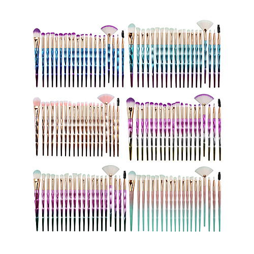 

Professional Makeup Brushes 20pcs Color Gradient Plastic for Makeup Brush