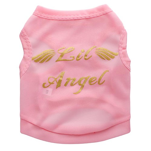 

Dog Vest Puppy Clothes Quotes & Sayings Angel Sweet Style Casual / Daily Dog Clothes Puppy Clothes Dog Outfits Black Fuchsia Blue Costume for Girl and Boy Dog Polyester XS S M L
