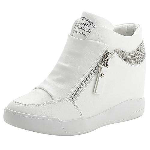 

Women's Sneakers Hidden Heel PU(Polyurethane) Spring & Fall White / Black