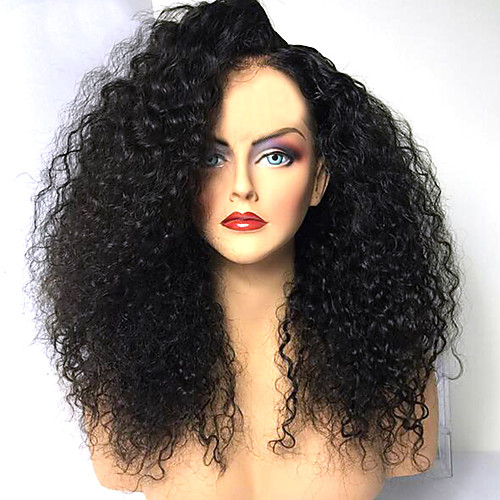 

Synthetic Wig Afro Curly Layered Haircut Wig Medium Length Natural Black Synthetic Hair 42~46 inch Women's New Arrival Black