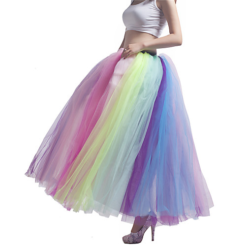 

Party Evening / Wedding Party Slips Tulle / Polyester Floor-length Ball Gown Slip / Long with Pleats