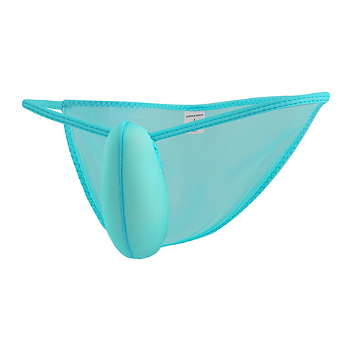 

Men's Basic Briefs Underwear - Normal 1 Piece Low Waist Black Light Blue White M L XL