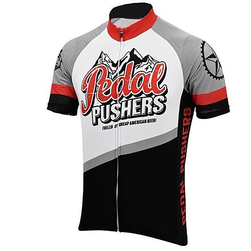

21Grams Retro Men's Short Sleeve Cycling Jersey - Black / White Bike Jersey Top Breathable Moisture Wicking Quick Dry Sports Terylene Mountain Bike MTB Road Bike Cycling Clothing Apparel / Race Fit