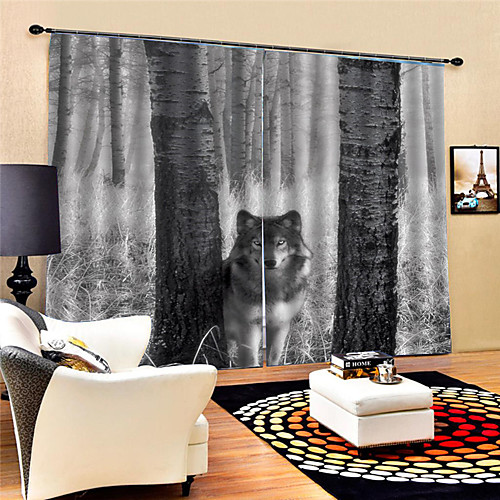 

3D Print Privacy Two Panels Custom Polyester Curtain For Boys Room / Living Room Decorative Dust-proof Waterproof High-quality Curtains