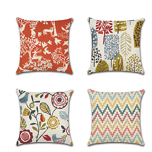 

1 pcs Linen Pillow Cover, Striped Contemporary Fashion Modern Throw Pillow