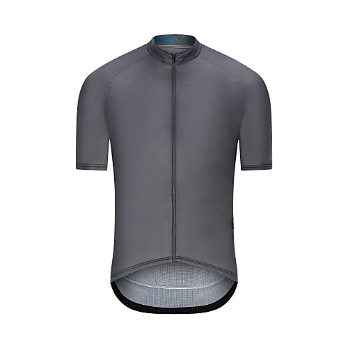 

Malciklo Men's Short Sleeve Cycling Jersey Dark Gray Orange White Bike Jersey Top Mountain Bike MTB Breathable Quick Dry Moisture Wicking Sports Clothing Apparel