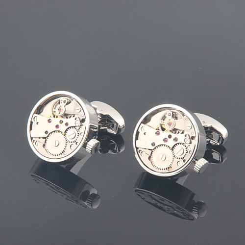 

Cufflinks Casual Vintage Alloy Brooch Jewelry Silver For Party Gift