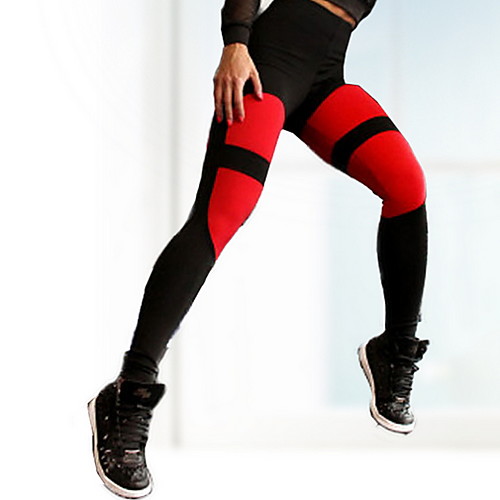 

Women's High Waist Yoga Pants Leggings Butt Lift Breathable Quick Dry Black / Light Red Gym Workout Running Fitness Sports Activewear Stretchy Slim / Moisture Wicking