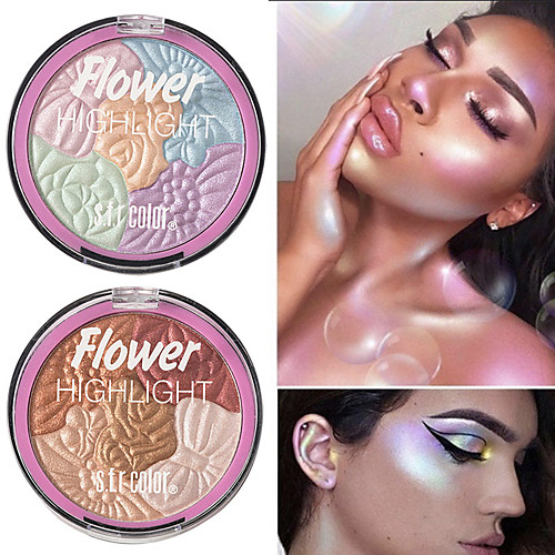 

5 Colors Flowers High-Gloss Powder Repair Capacity Powder Lasting Waterproof Brightening Complexion Copy Powder High-Gloss Cosmetics