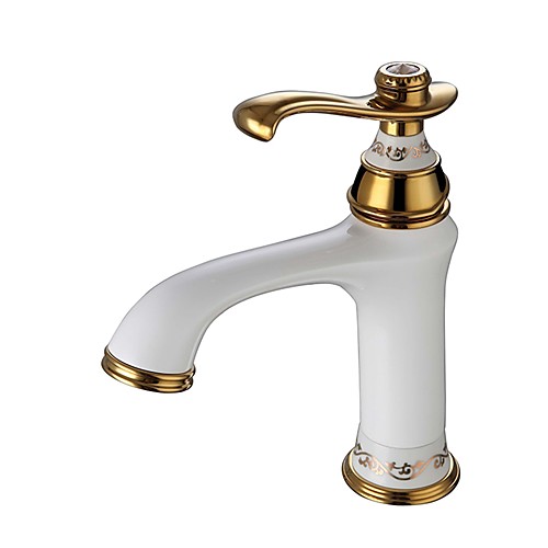 

Bathroom Sink Faucet - Widespread Ti-PVD / Painted Finishes Centerset Single Handle One HoleBath Taps
