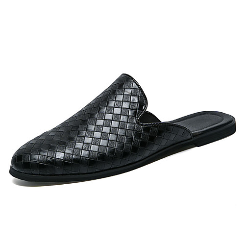 

Men's Comfort Shoes PU Summer Casual Clogs & Mules Non-slipping Black / Gray