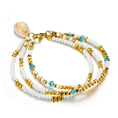 

Ankle Bracelet Women's Body Jewelry For Party Daily Shell Alloy Gold