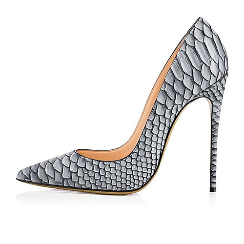 

Women's Heels Animal Print Stiletto Heel Pointed Toe Faux Leather Minimalism Spring & Summer / Fall & Winter White / Gray / Party & Evening / Daily / Party & Evening