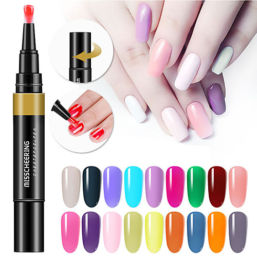 

24 Colors 3 In 1 Gel Nail Polish Pen Nail Art Tips UV Gel Varnish Hybrid One Step Sugar Nails Glue No Need Top Base Coat