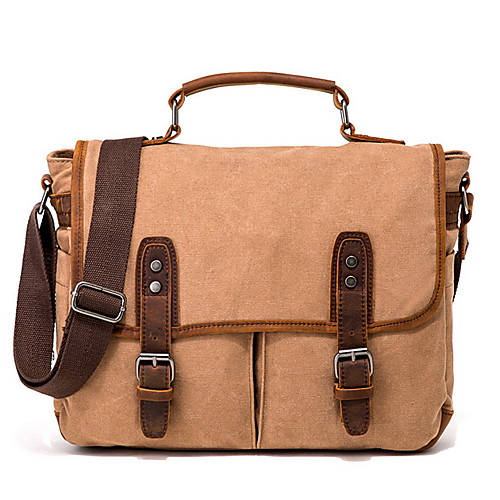 

Men's Zipper Canvas Crossbody Bag Military Green / Dark Blue / Coffee