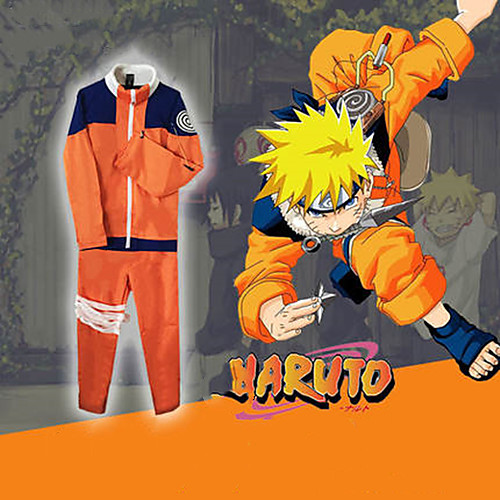 

Inspired by Naruto Naruto Uzumaki Anime Cosplay Costumes Japanese Cosplay Suits Patchwork Long Sleeve Coat Pants For Men's Women's