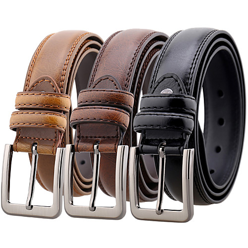 

Men's Work / Basic Leather Waist Belt - Solid Colored