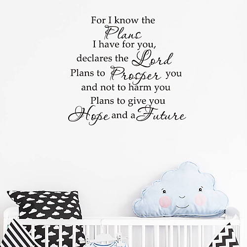 

Characters / Religious Wall Stickers Plane Wall Stickers Decorative Wall Stickers, PVC Home Decoration Wall Decal Wall Decoration 1pc / Removable
