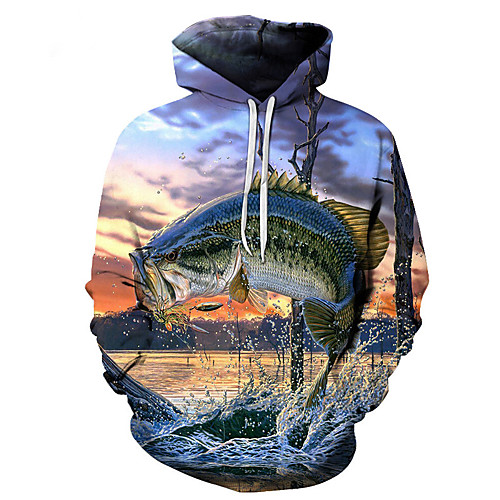 

Men's Pullover Hoodie Sweatshirt Graphic Hooded Daily Weekend 3D Print Basic Casual Hoodies Sweatshirts Rainbow