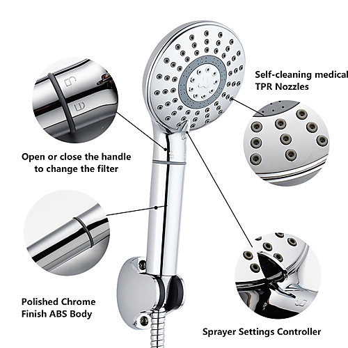 

Contemporary Hand Shower Chrome Feature - Eco-friendly / New Design / Shower, Shower Head / Rainfall