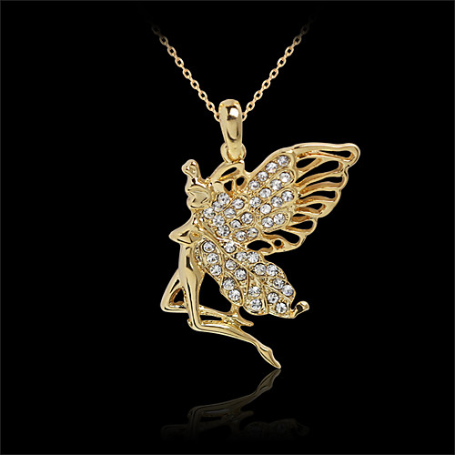 

Women's Charm Necklace Classic Butterfly Fashion Zircon Copper Gold Plated Gold 45 cm Necklace Jewelry 1pc For Daily Work