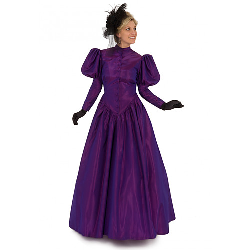 

Duchess Victorian 1910s Edwardian Vacation Dress Dress Prom Dress Women's Costume Purple / Red / Blue Vintage Cosplay Masquerade Prom Long Sleeve Floor Length Long Length Ball Gown Plus Size