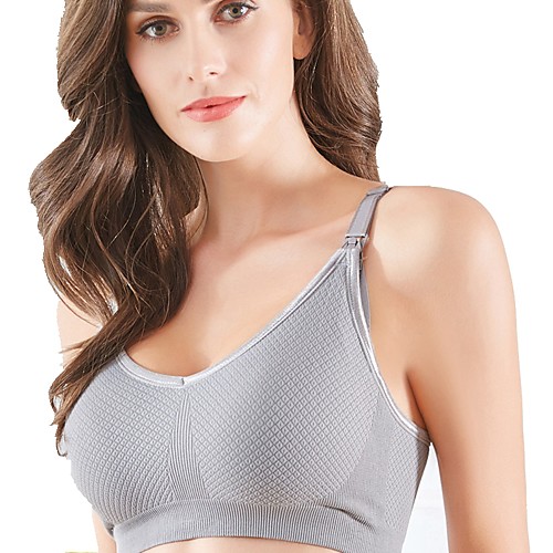 

Women's Push-up Seamless Wireless Full Coverage Bra Sexy Maternity Purple Blushing Pink Camel