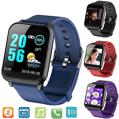 

Smartwatch Digital Modern Style Sporty Silicone 30 m Water Resistant / Waterproof Heart Rate Monitor Bluetooth Digital Casual Outdoor - Black Purple Blue