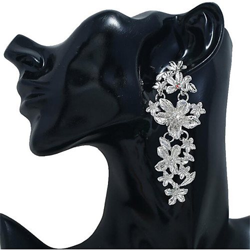 

Women's Drop Earrings Hollow Out Flower Shape Fashion Gold Plated Earrings Jewelry Gold / Silver For Party Daily 1 Pair