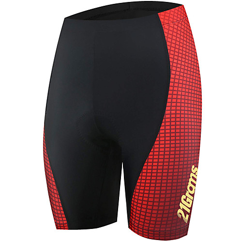 

21Grams Women's Cycling Padded Shorts Polyester Bike Pants Bottoms Breathable Quick Dry Sports Black / Red Mountain Bike MTB Road Bike Cycling Clothing Apparel Bike Wear / Stretchy