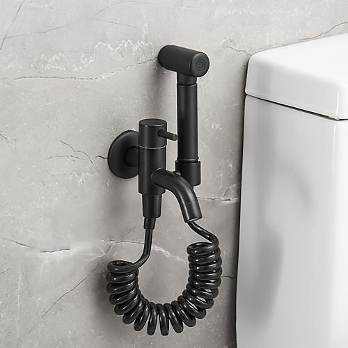 

Bidet Faucet Electroplated Toilet Handheld Bidet Sprayer Self-Cleaning Contemporary Brass