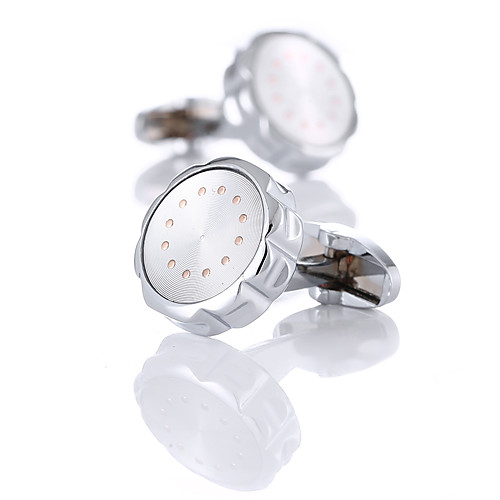 

Cufflinks Classic Fashion Crystal Brooch Jewelry Silver For Wedding Gift